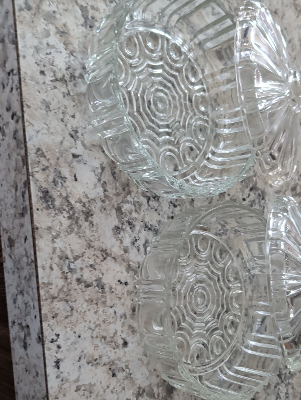 Clear Glass Decorative Candy Dish Set - 2-Pack